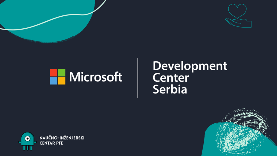 Logo Majkrosoft razvojnog centra Srbija i PFE